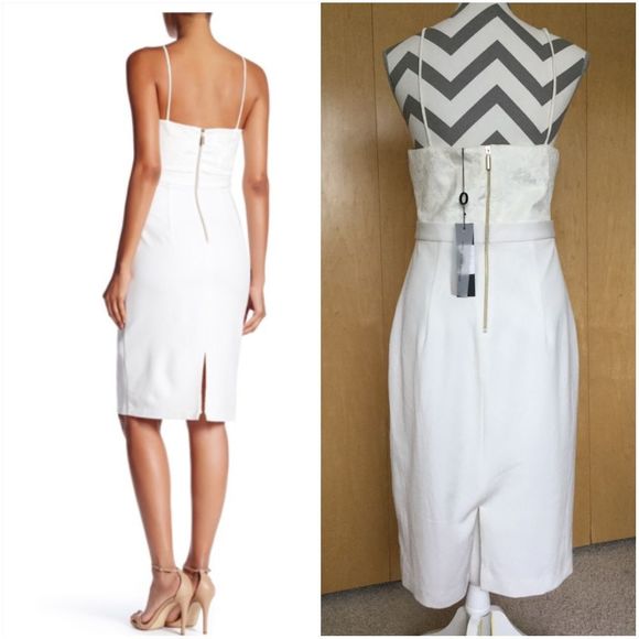 Black Halo Aubrey Embroidered Sheath Dress - Picture 2 of 7